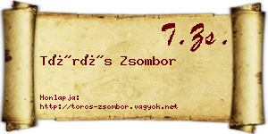 Törös Zsombor névjegykártya