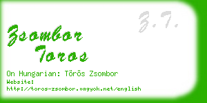 zsombor toros business card